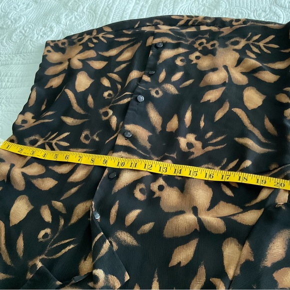 PENNINGTONS, WOMEN BOTANICAL PATTERN SHEER BLOUSE, SIZE: L/G - Picture 7 of 11